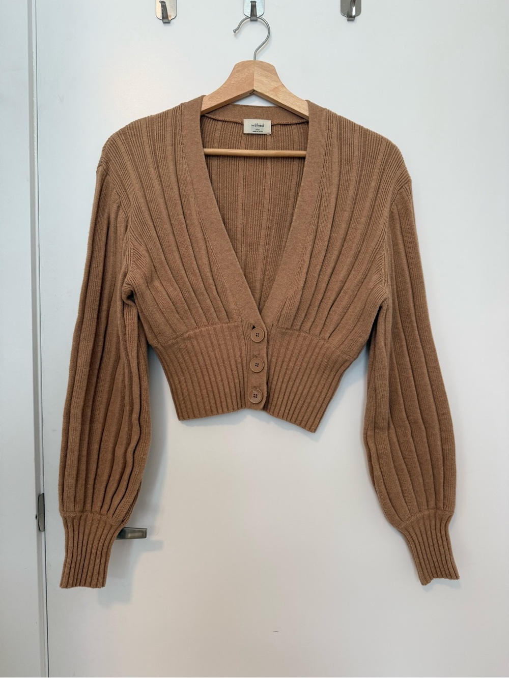 Aritzia Wilfred Plunge Front Cardigan